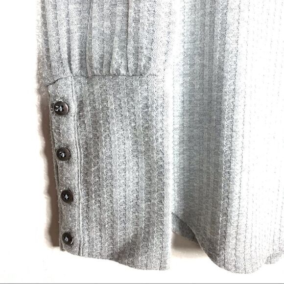 Chaser Purple Waffle Knit Pullover Top Large - Picture 3 of 5